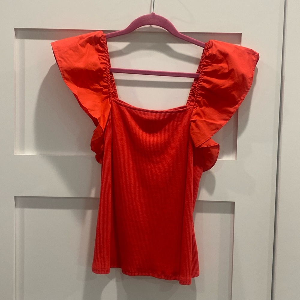 A New Day red ruffle tank